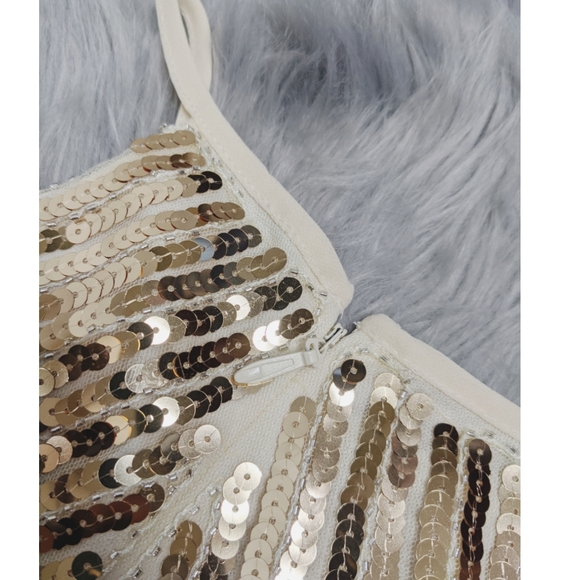 NEW Lulu's New Year's gold sequin bodycon dress - Picture 7 of 14